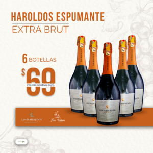 6 Botellas Espumante Haroldos Extra Brut